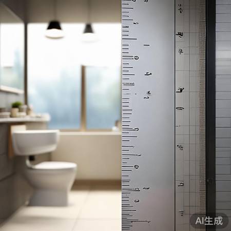 量卫生间宽，选适尺寸