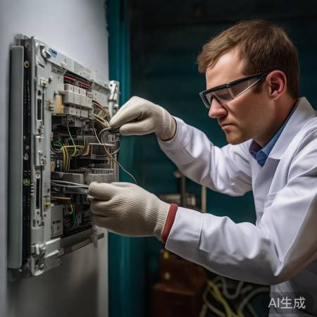 拆旧开关，小心线路