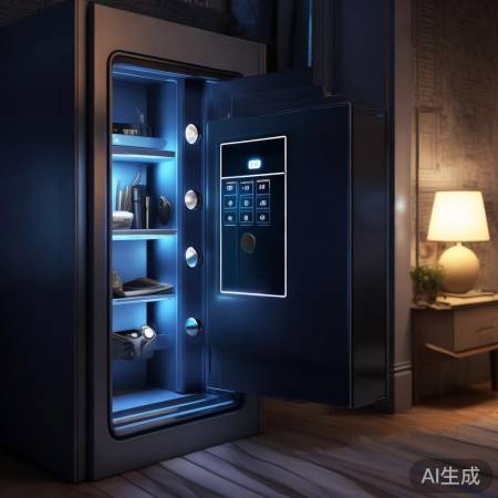 保险柜，一按门开，省心科技。