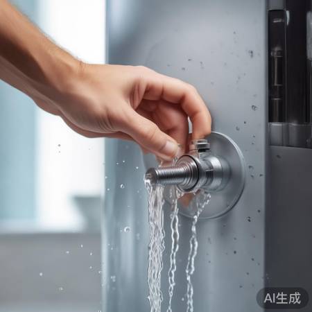 找到热水器排水阀,放水