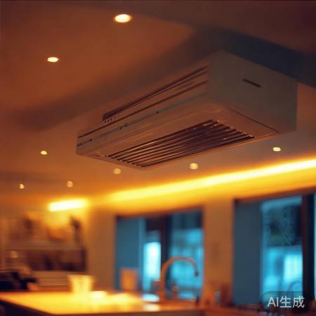 厨房灯光点缀温馨浪漫