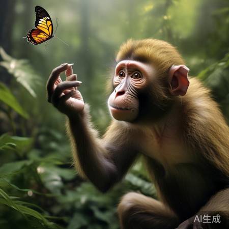 猴子戏蝶,启示深藏