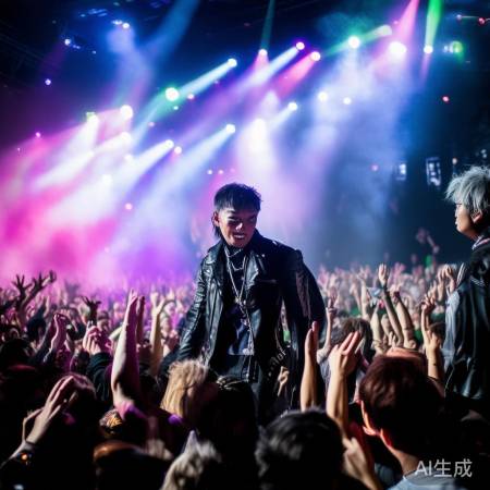 五月天阿信与神秘网红同框