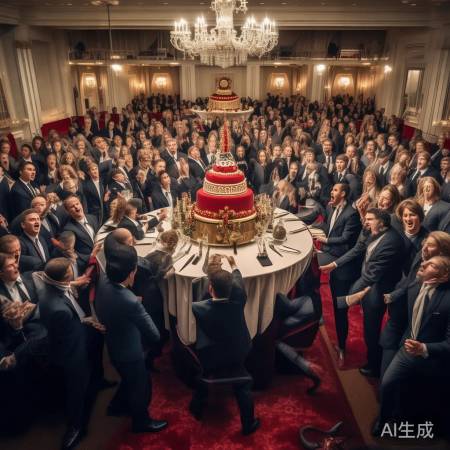 美企争抢宴会热闹非凡